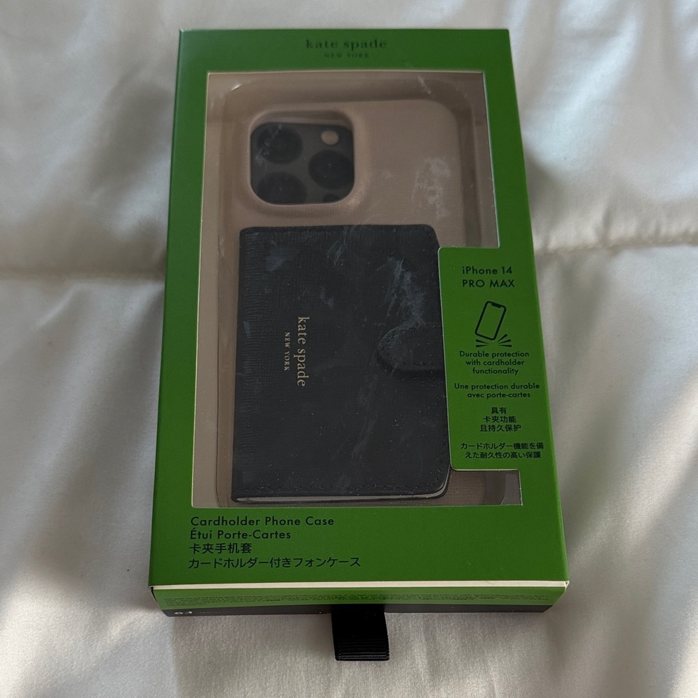 Kate Spade Black and Cream iPhone 14 Pro Max Case